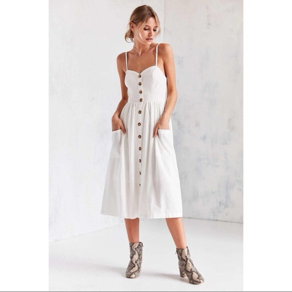 Urban Outfitters Linen corset dress medium